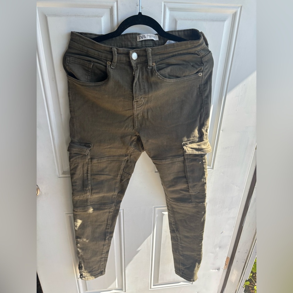 Zara Men's Skinny Jeans - Olive
